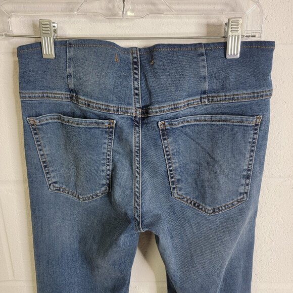 Free People Penny Pull On Flare Denim Jeans Womens 26 R Hippie Boho Trendy 70s - Picture 5 of 12